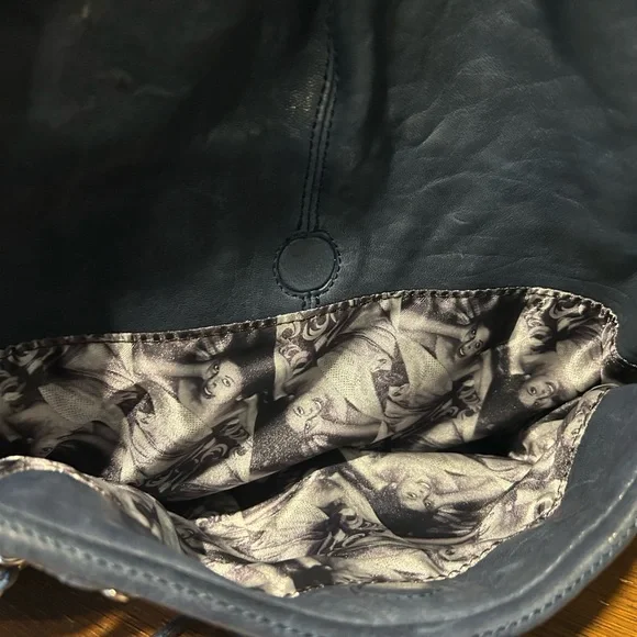 ๐ฅ๐๐ฅJason Wu Distressed Blue Leather Studded Hobo Satchel Bag - Picture 9 of 9